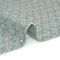 1 Yard Metallic Wool Blend Tweed with Baby Sequins Aqua White and Gold Deadstock
